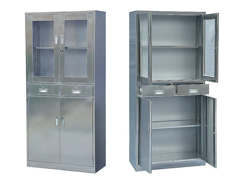 海西不銹鋼中二屜器械柜