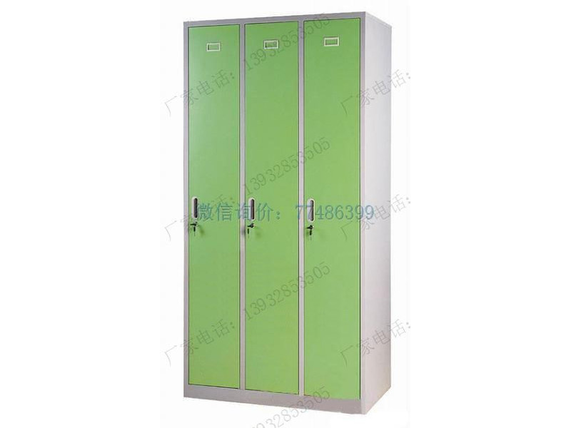固原綠門套色三格更衣柜