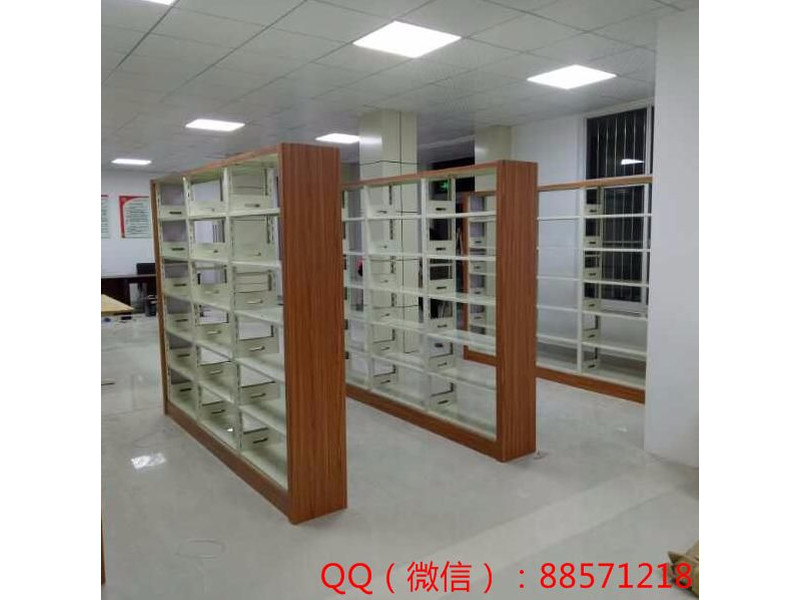 六層單面貼墻書架