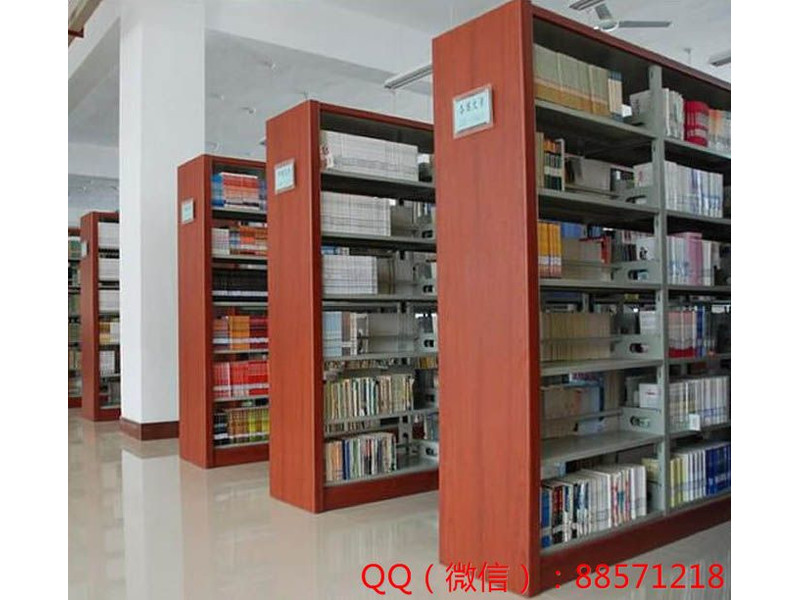 鐵皮雙面六層書架木護板